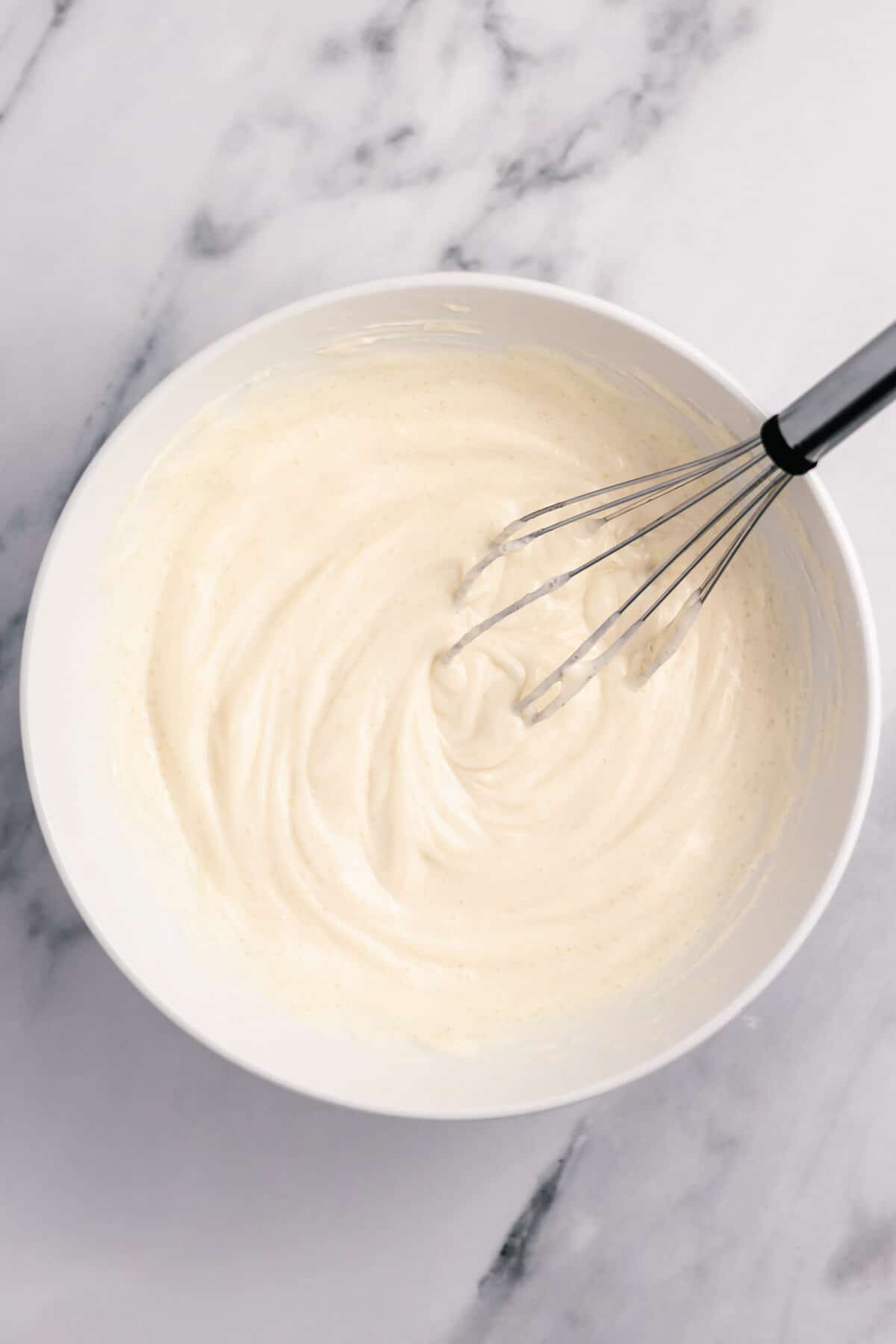 cream cheese mixture in a small bowl