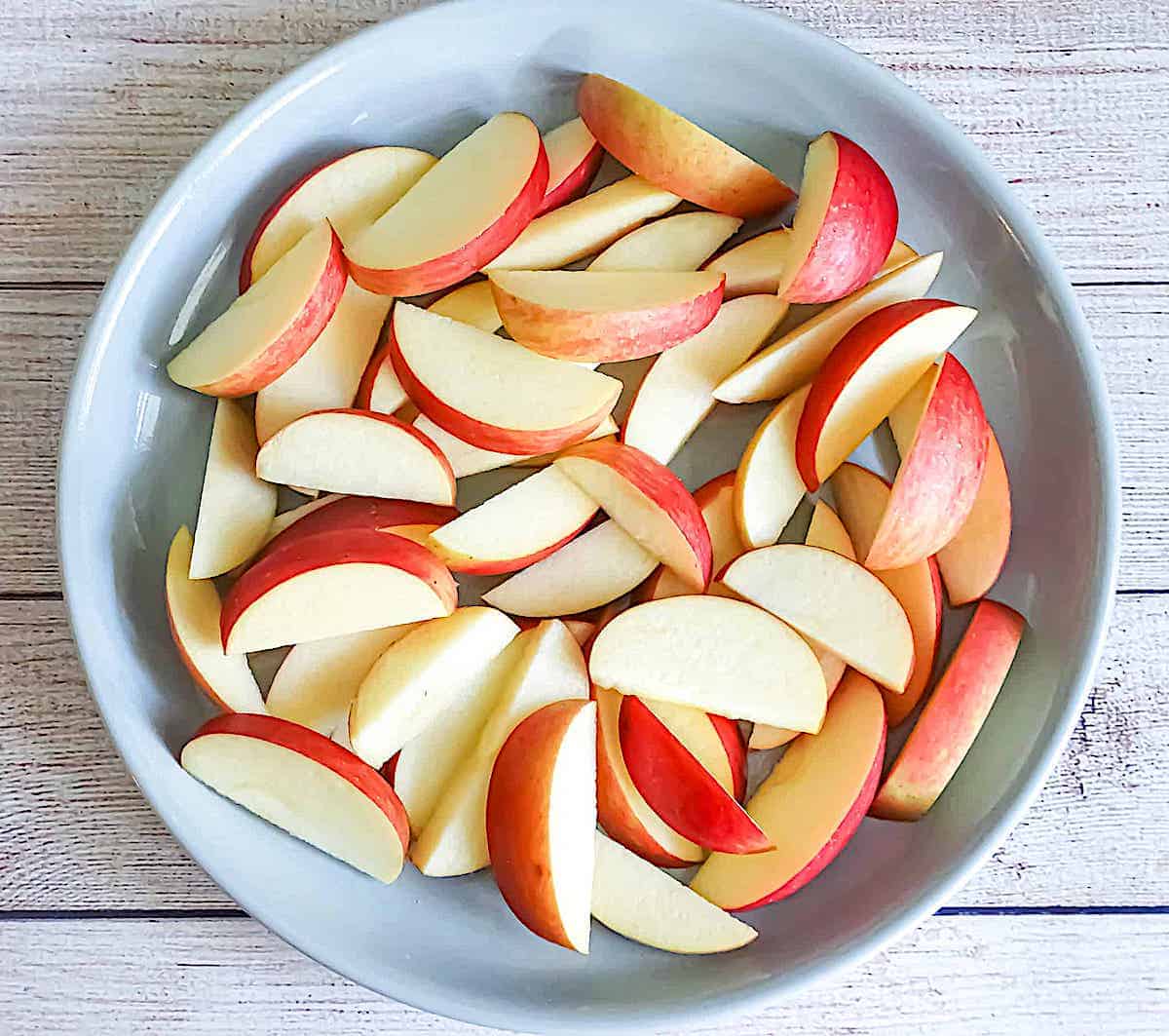 sliced apples on a plate