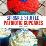 red white and blue cupcakes pinterest pin