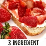 strawberry toast pinterest image