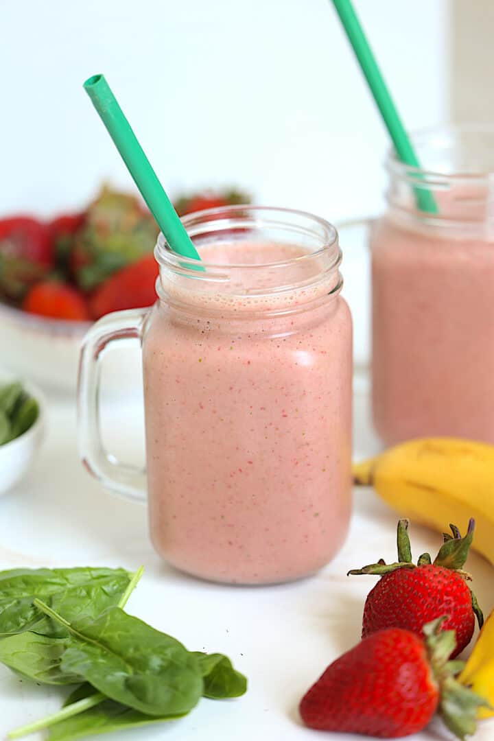 Strawberry Banana Spinach Smoothie My Mini Chefs