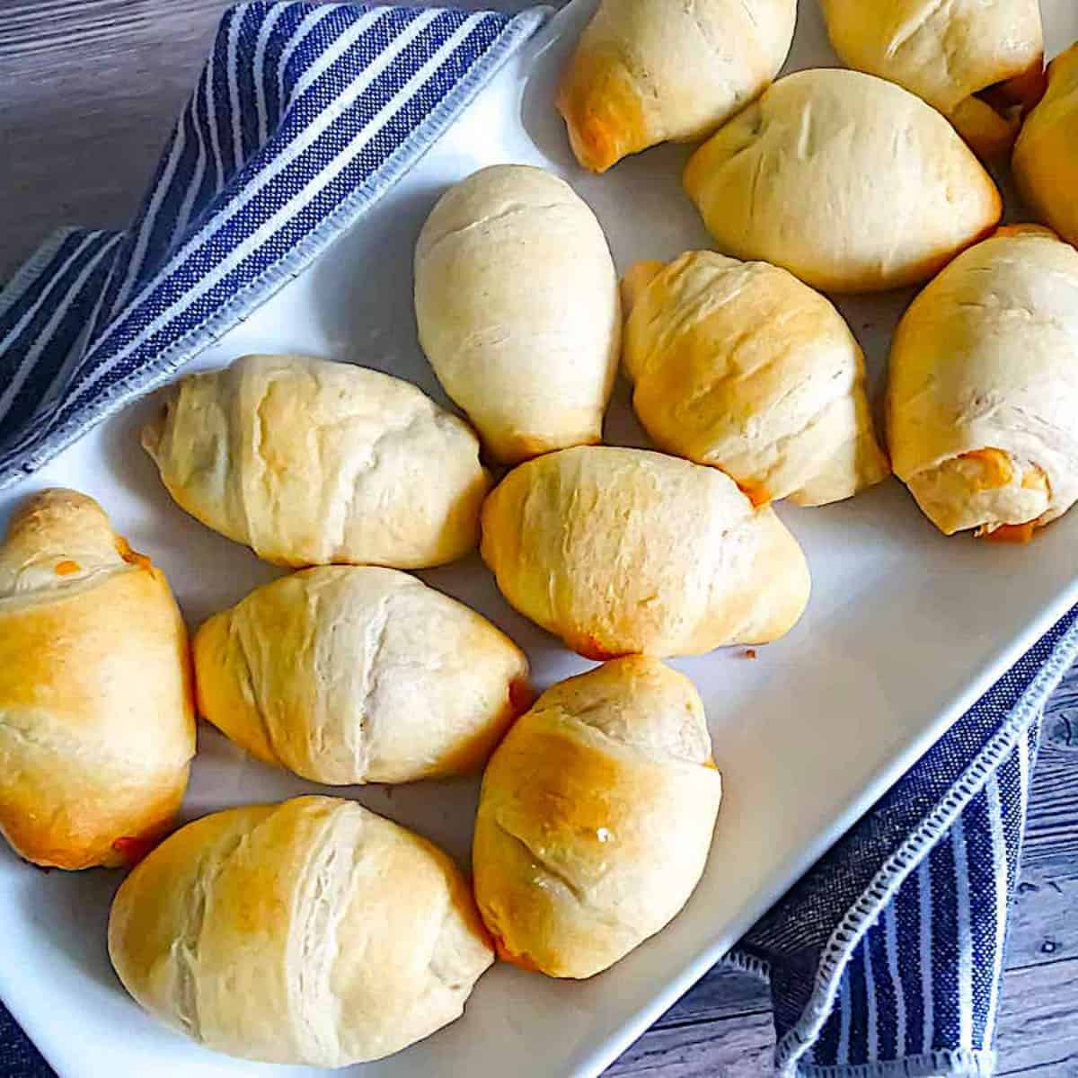mini football pigs in a blanket on a plate