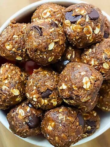 pumpkin energy bites in a bowl
