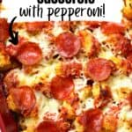 pizza tater tot casserole Pinterest image