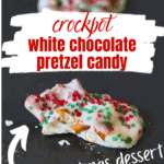 white chocolate covered pretzel candy for Christmas