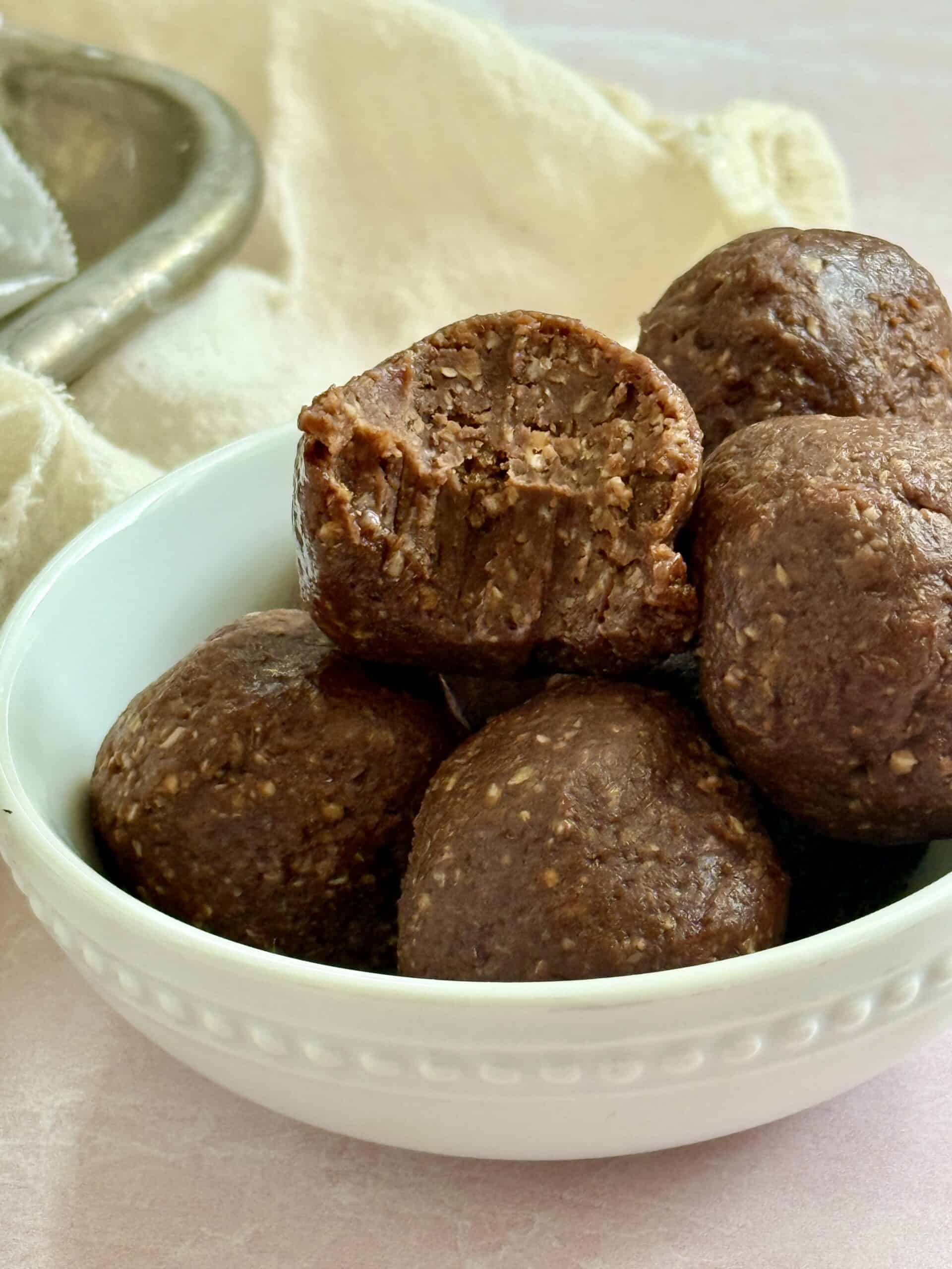 no-bake Nutella bites in a cup
