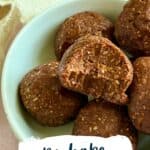no bake nutella protein bites Pinterest image