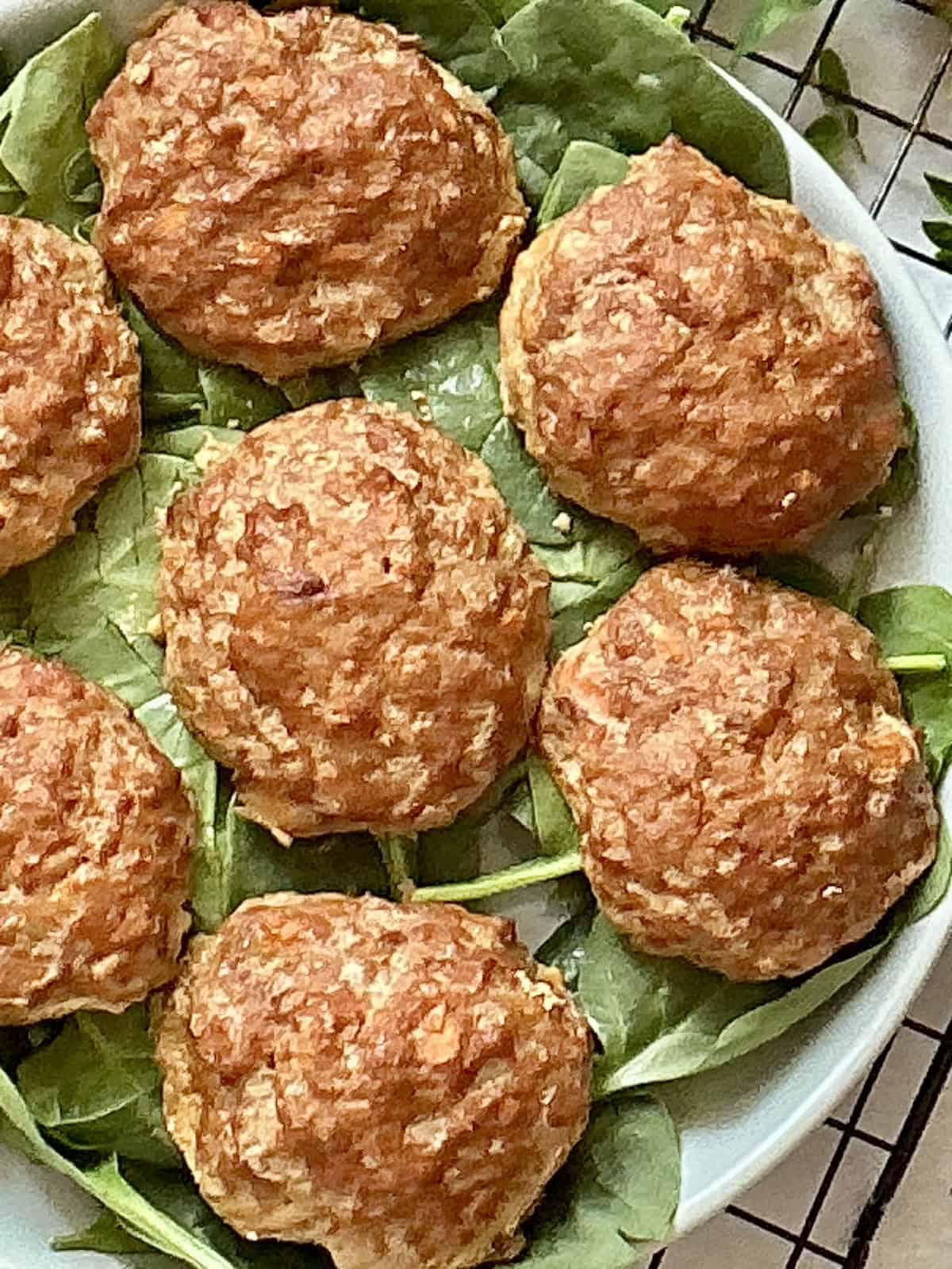 close up of turkey burgers