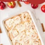 apple cinnamon rolls Pinterest image