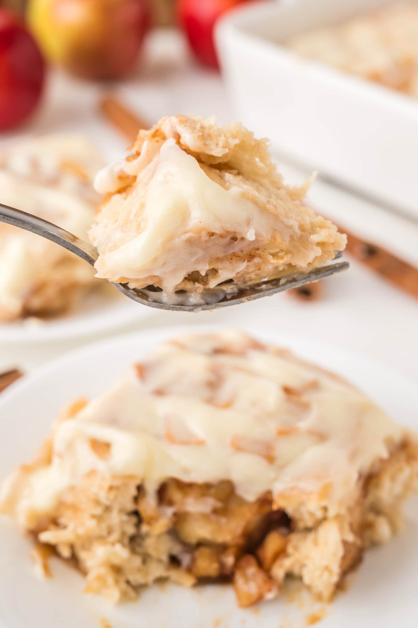 a spoonful of apple cinnamon rolls