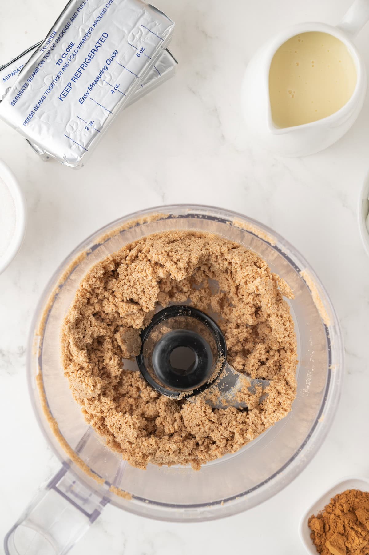 cheesecake crust in a food processor