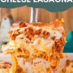 vegetarian cheese lasagna pinterest image