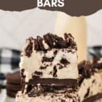 oreo cheesecake bars pinterest image